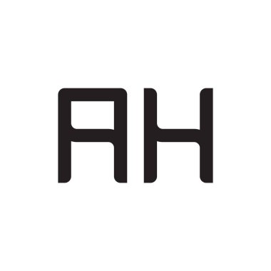ah ilk harf vektör logosu simgesi