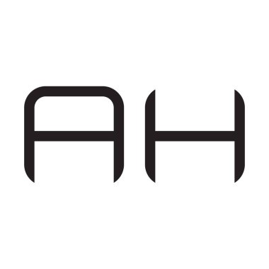 ah ilk harf vektör logosu simgesi
