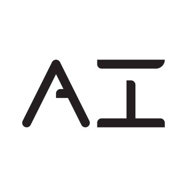 ai ilk harf vektör logo simgesi