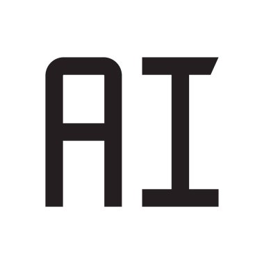 ai ilk harf vektör logo simgesi