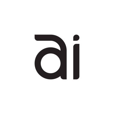 ai ilk harf vektör logo simgesi