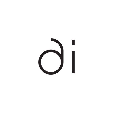 ai ilk harf vektör logo simgesi