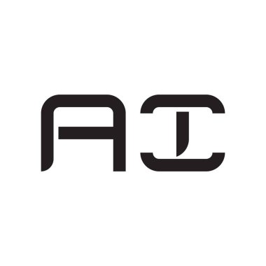 ai ilk harf vektör logo simgesi