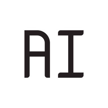 ai ilk harf vektör logo simgesi