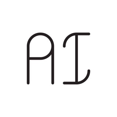 ai ilk harf vektör logo simgesi