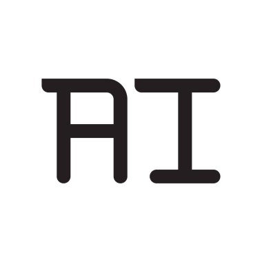 ai ilk harf vektör logo simgesi