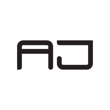 aj ilk harf vektör logo simgesi