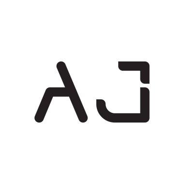 aj ilk harf vektör logo simgesi