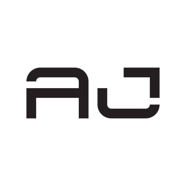 aj ilk harf vektör logo simgesi
