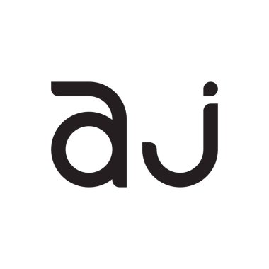 aj ilk harf vektör logo simgesi