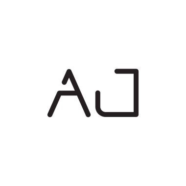 aj ilk harf vektör logo simgesi
