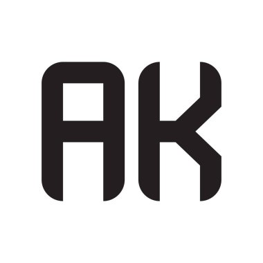 ak ilk harf vektör logo simgesi