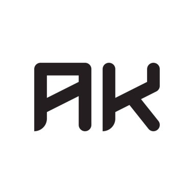 ak ilk harf vektör logo simgesi