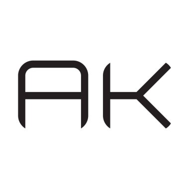 ak ilk harf vektör logo simgesi