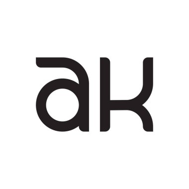 ak ilk harf vektör logo simgesi