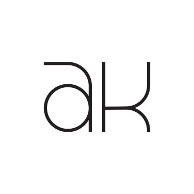 ak ilk harf vektör logo simgesi