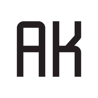 ak ilk harf vektör logo simgesi