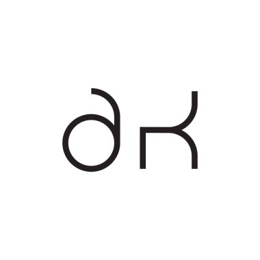 ak ilk harf vektör logo simgesi