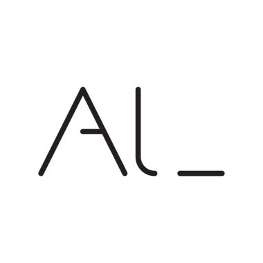 al ilk harf vektör logo simgesi