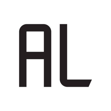 al ilk harf vektör logo simgesi