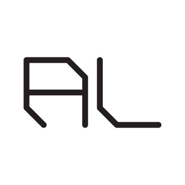 al ilk harf vektör logo simgesi