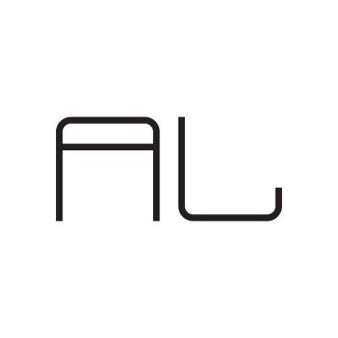 al ilk harf vektör logo simgesi