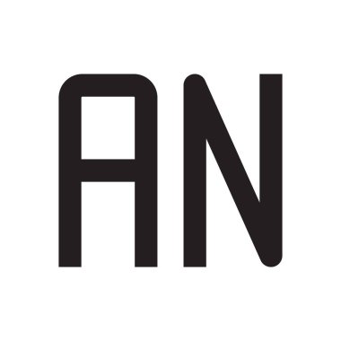 bir ilk harf vektör logo simgesi