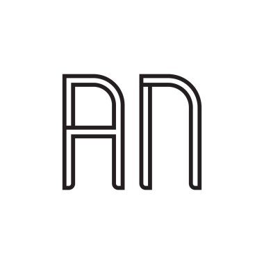 bir ilk harf vektör logo simgesi