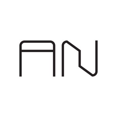 bir ilk harf vektör logo simgesi