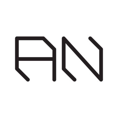 bir ilk harf vektör logo simgesi