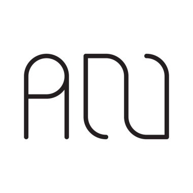 bir ilk harf vektör logo simgesi