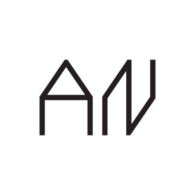 bir ilk harf vektör logo simgesi