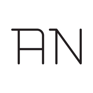 bir ilk harf vektör logo simgesi