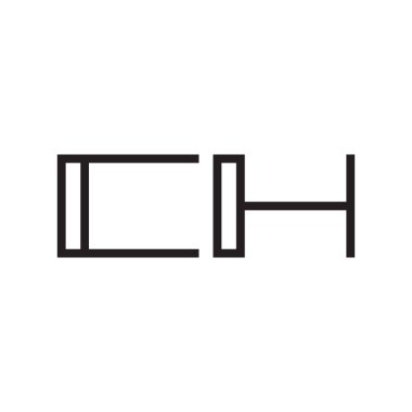 ch ilk harf vektör logo simgesi