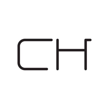 ch ilk harf vektör logo simgesi