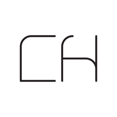 ch ilk harf vektör logo simgesi