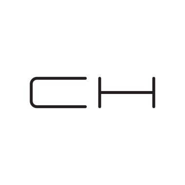 ch ilk harf vektör logo simgesi