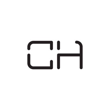 ch ilk harf vektör logo simgesi