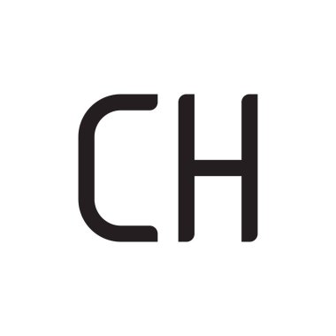 ch ilk harf vektör logo simgesi
