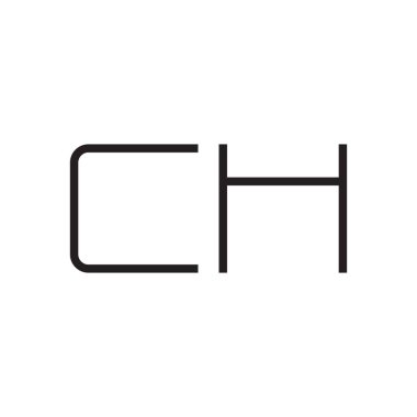 ch ilk harf vektör logo simgesi