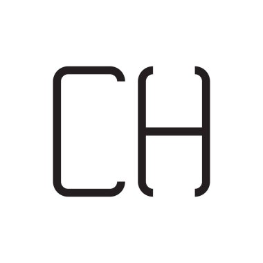 ch ilk harf vektör logo simgesi