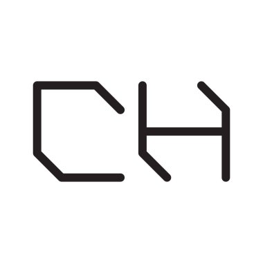 ch ilk harf vektör logo simgesi