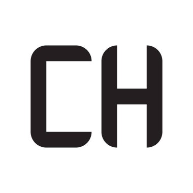 ch ilk harf vektör logo simgesi