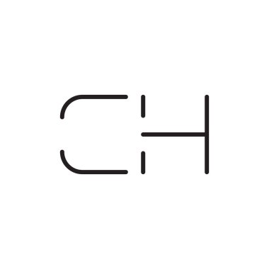 ch ilk harf vektör logo simgesi