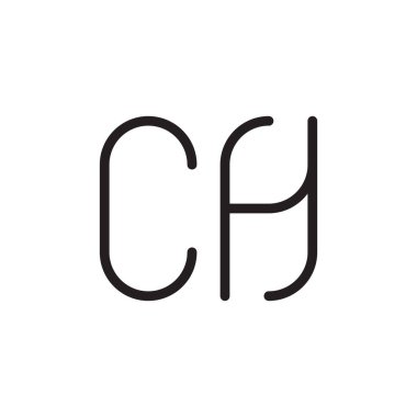 ch ilk harf vektör logo simgesi