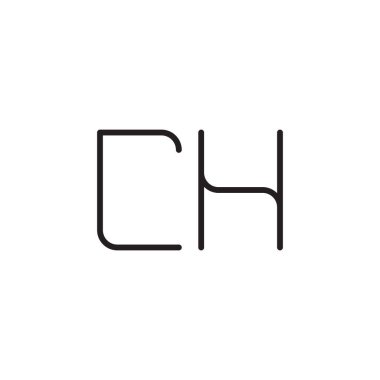 ch ilk harf vektör logo simgesi
