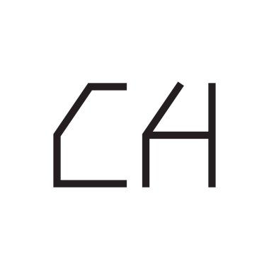 ch ilk harf vektör logo simgesi