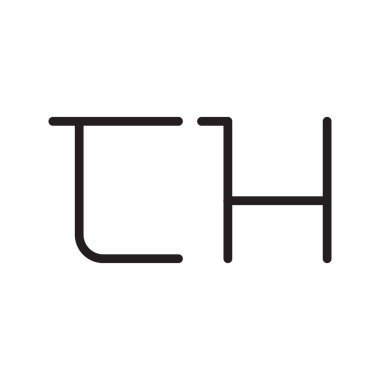 ch ilk harf vektör logo simgesi