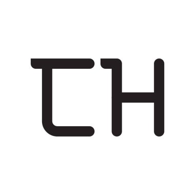 ch ilk harf vektör logo simgesi