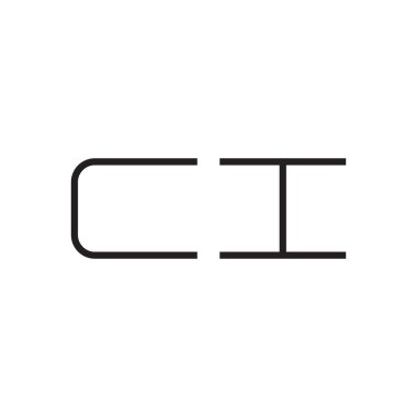 ci ilk harf vektör logo simgesi
